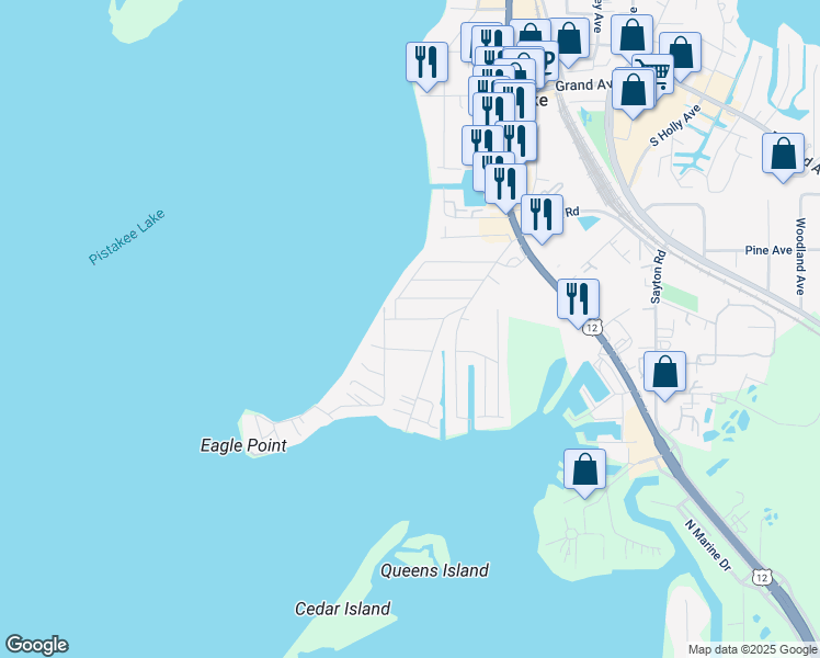 map of restaurants, bars, coffee shops, grocery stores, and more near 43 Tremont Road in Fox Lake