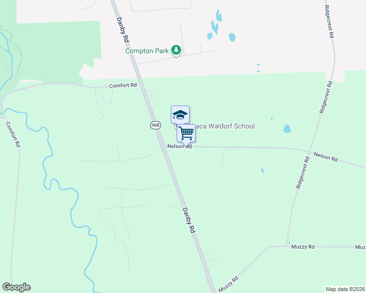 map of restaurants, bars, coffee shops, grocery stores, and more near 83 Nelson Road in Ithaca