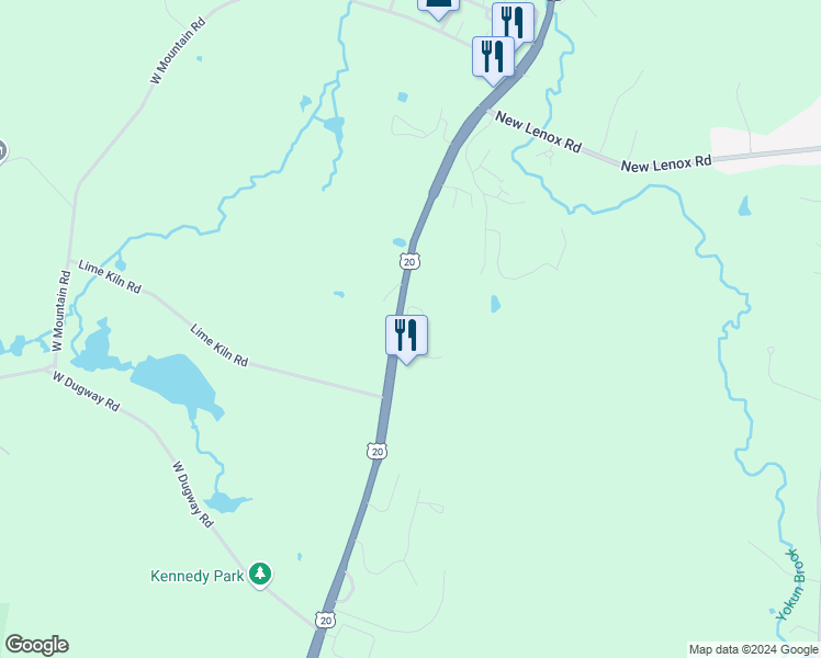 map of restaurants, bars, coffee shops, grocery stores, and more near 260 Pittsfield Road in Lenox