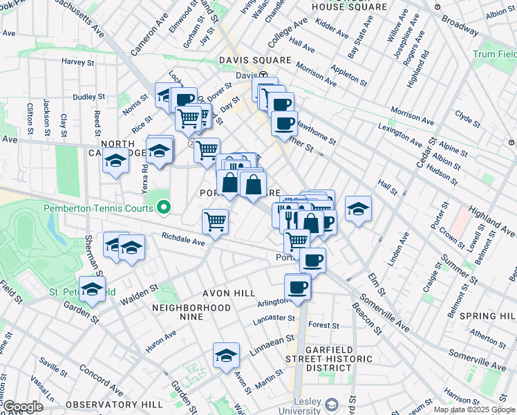 map of restaurants, bars, coffee shops, grocery stores, and more near 58 Regent Street in Cambridge