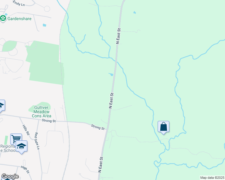 map of restaurants, bars, coffee shops, grocery stores, and more near 362-436 North East Street in Amherst