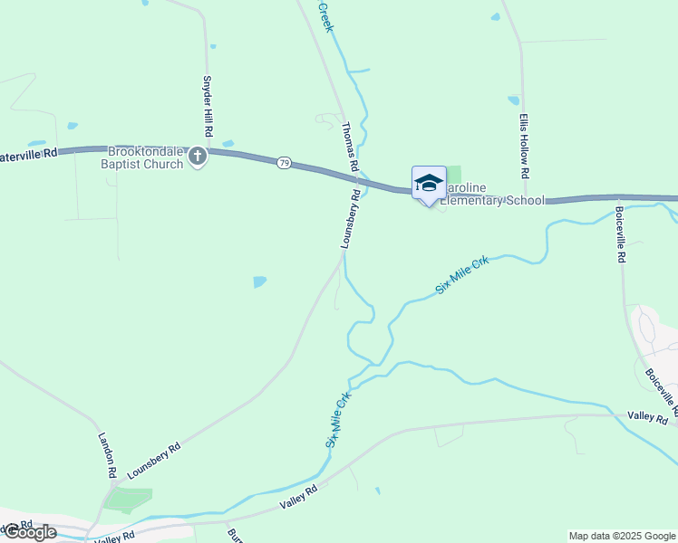 map of restaurants, bars, coffee shops, grocery stores, and more near 53 Lounsberry Rd in Slaterville Springs