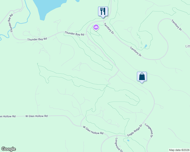 map of restaurants, bars, coffee shops, grocery stores, and more near 19 Oak Glen Drive in Galena