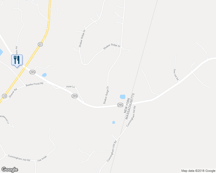 map of restaurants, bars, coffee shops, grocery stores, and more near 60 Shaker Ridge Drive in Canaan