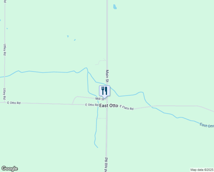 map of restaurants, bars, coffee shops, grocery stores, and more near 9019 Main Street in East Otto