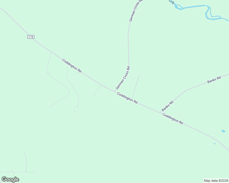 map of restaurants, bars, coffee shops, grocery stores, and more near Coddington Road & German Cross Road in Ithaca