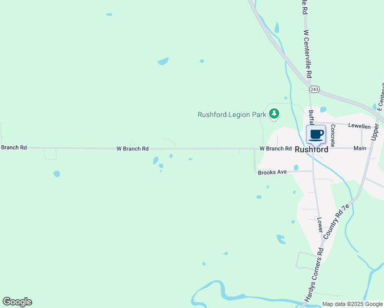 map of restaurants, bars, coffee shops, grocery stores, and more near 9199 West Branch Road in Farmersville Station