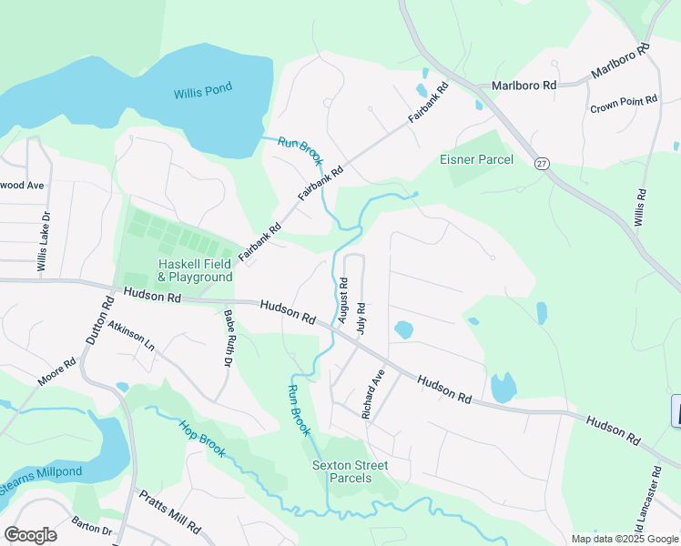 map of restaurants, bars, coffee shops, grocery stores, and more near 31 August Road in Sudbury