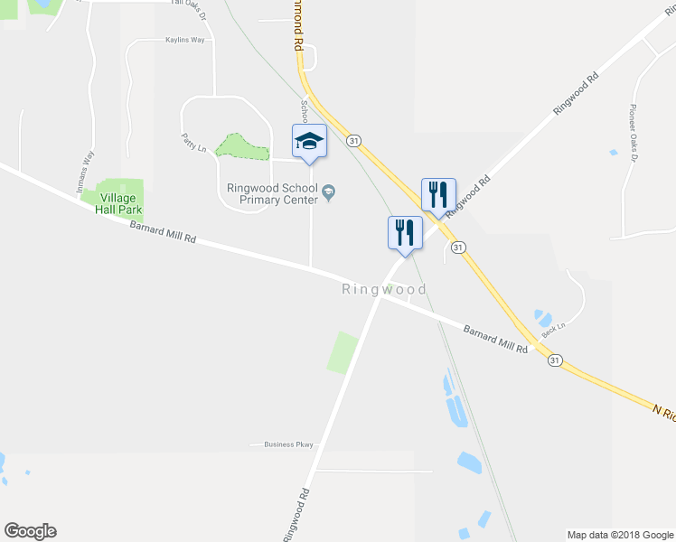 map of restaurants, bars, coffee shops, grocery stores, and more near 5202 Barnard Mill Road in Ringwood