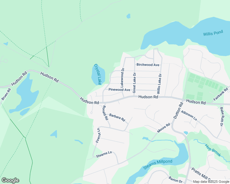 map of restaurants, bars, coffee shops, grocery stores, and more near 11 Lakewood Drive in Sudbury