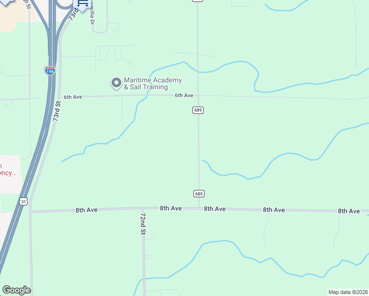 map of restaurants, bars, coffee shops, grocery stores, and more near 06874 County Road 689 in South Haven Charter Township
