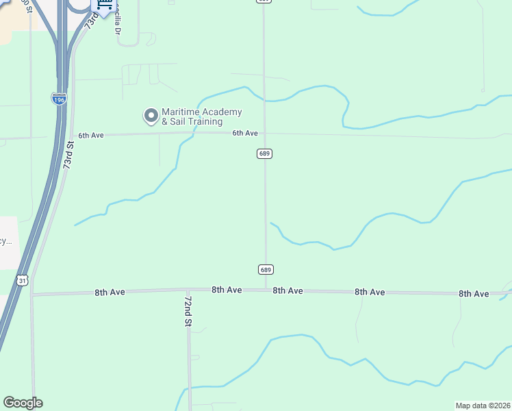 map of restaurants, bars, coffee shops, grocery stores, and more near 06874 County Road 689 in South Haven