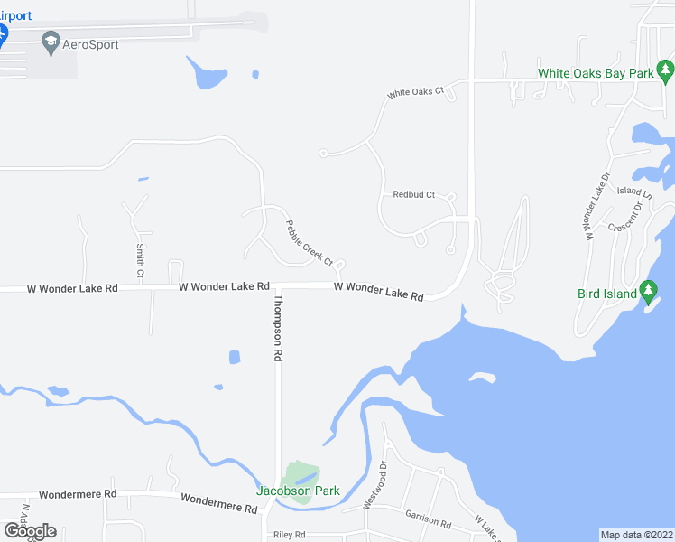 map of restaurants, bars, coffee shops, grocery stores, and more near 8603 Pebble Creek Court in Wonder Lake