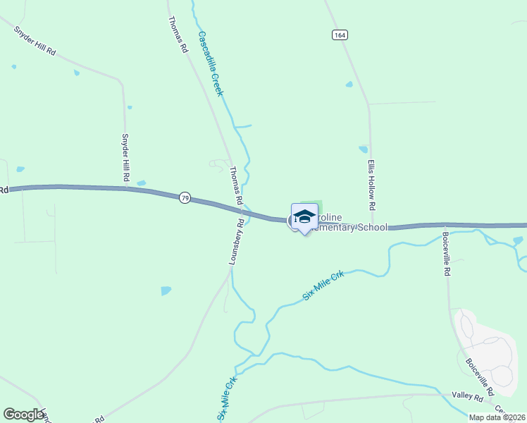 map of restaurants, bars, coffee shops, grocery stores, and more near 2412 Slaterville Road in Slaterville Springs