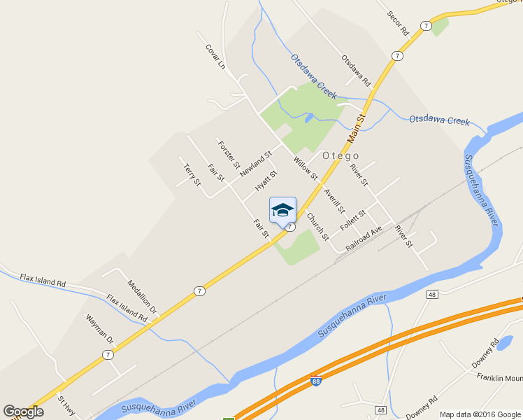 map of restaurants, bars, coffee shops, grocery stores, and more near 18 Fair Street in Otego