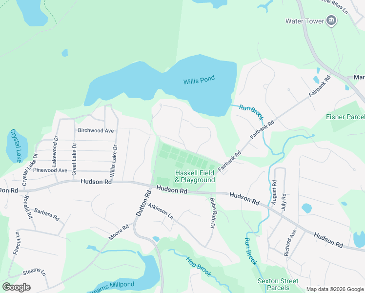 map of restaurants, bars, coffee shops, grocery stores, and more near 43 Butler Road in Sudbury