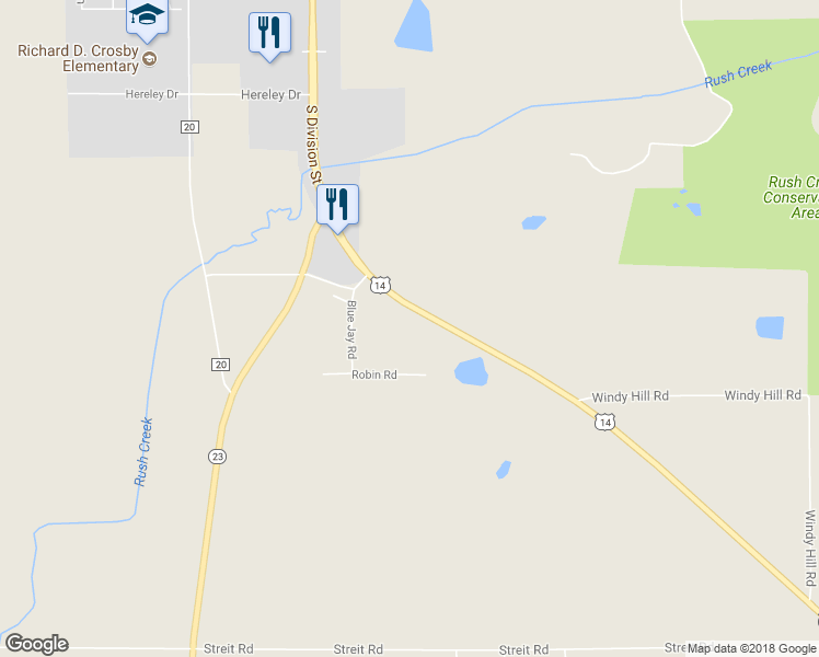 map of restaurants, bars, coffee shops, grocery stores, and more near 21109 U.S. 14 in Harvard