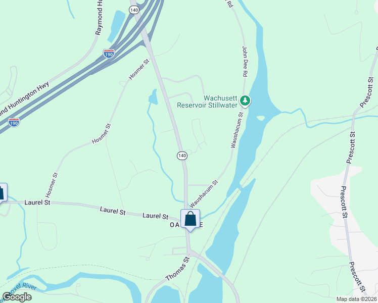 map of restaurants, bars, coffee shops, grocery stores, and more near 86 North Main Street in West Boylston