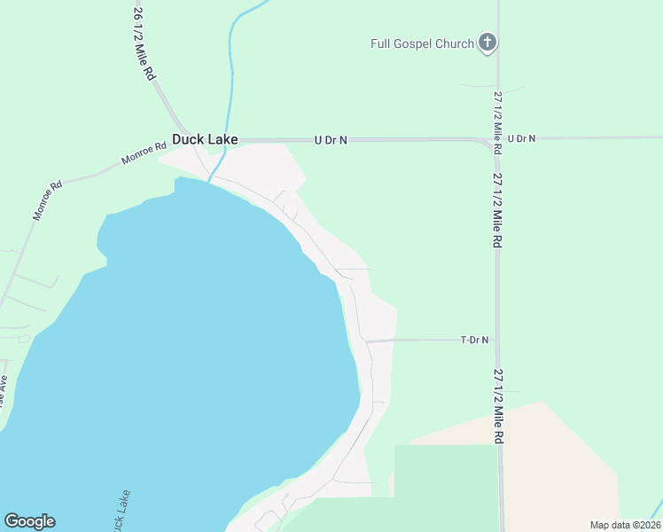 map of restaurants, bars, coffee shops, grocery stores, and more near 1166 North Shore Drive in Springport