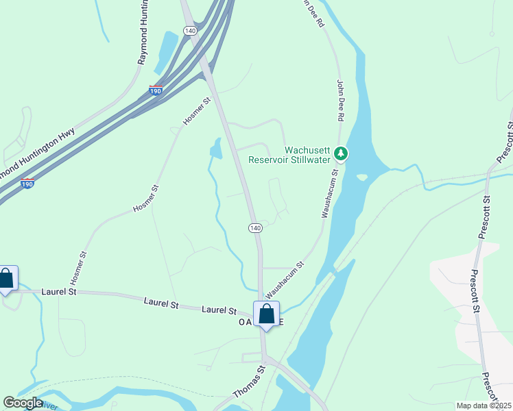 map of restaurants, bars, coffee shops, grocery stores, and more near 106 North Main Street in West Boylston
