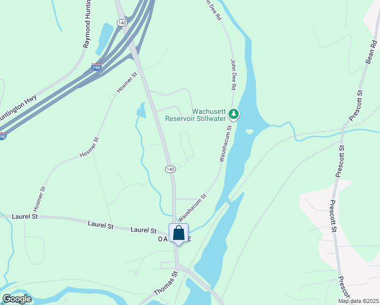 map of restaurants, bars, coffee shops, grocery stores, and more near 92 North Main Street in West Boylston