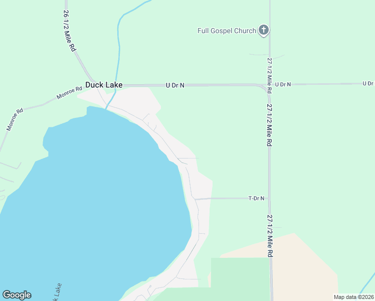 map of restaurants, bars, coffee shops, grocery stores, and more near 1166 North Shore Drive in Springport