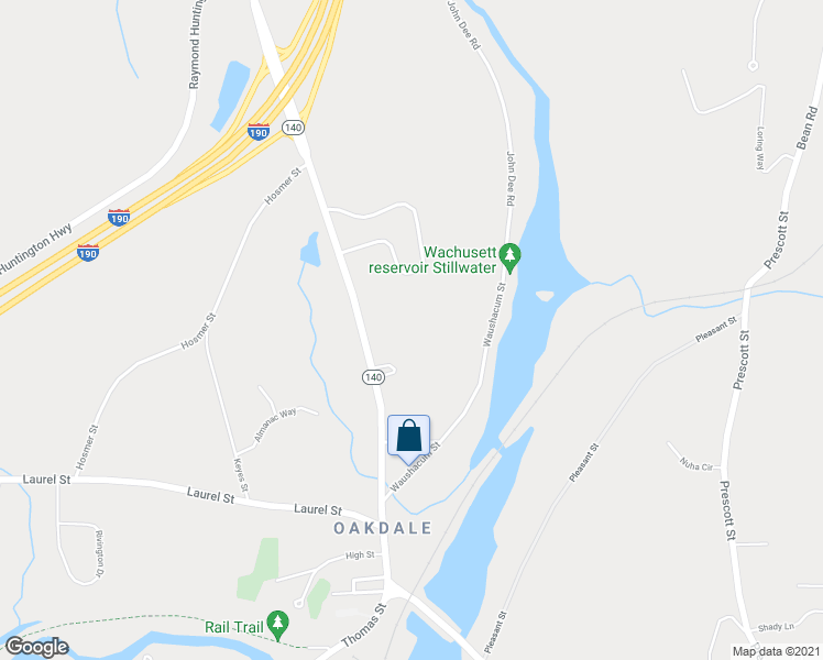 map of restaurants, bars, coffee shops, grocery stores, and more near 94 North Main Street in West Boylston