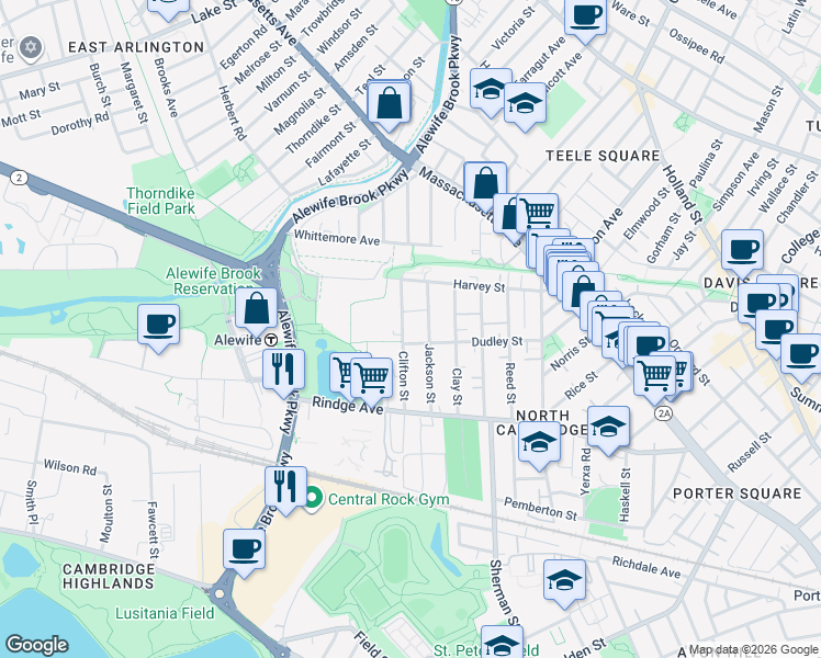 map of restaurants, bars, coffee shops, grocery stores, and more near in Middlesex County