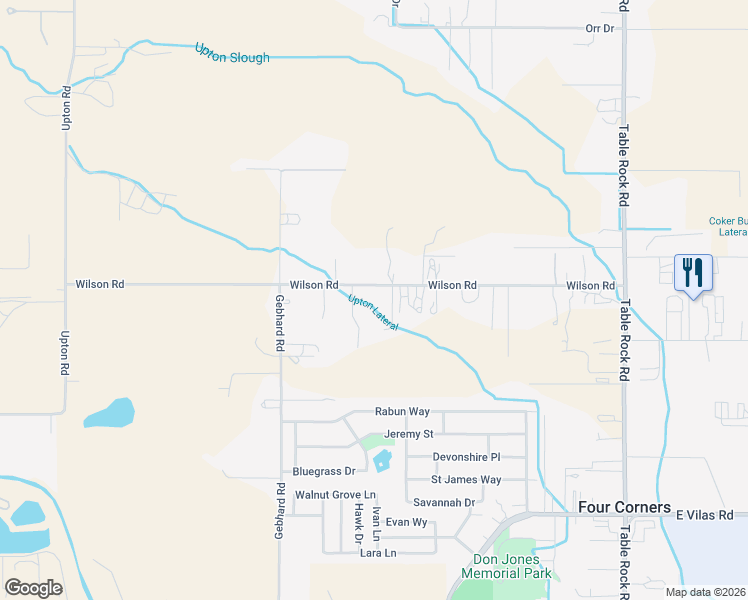 map of restaurants, bars, coffee shops, grocery stores, and more near 549 Wilson Road in Central Point