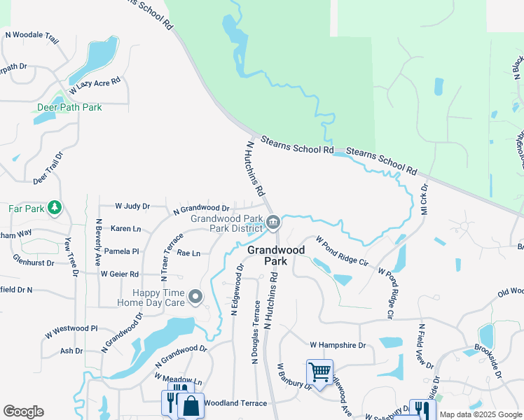 map of restaurants, bars, coffee shops, grocery stores, and more near 37389 North Grandwood Drive in Gurnee