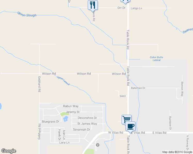 map of restaurants, bars, coffee shops, grocery stores, and more near 269 Wilson Road in Central Point
