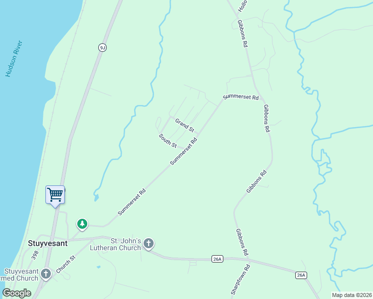 map of restaurants, bars, coffee shops, grocery stores, and more near 149 Summerset Road in Stuyvesant
