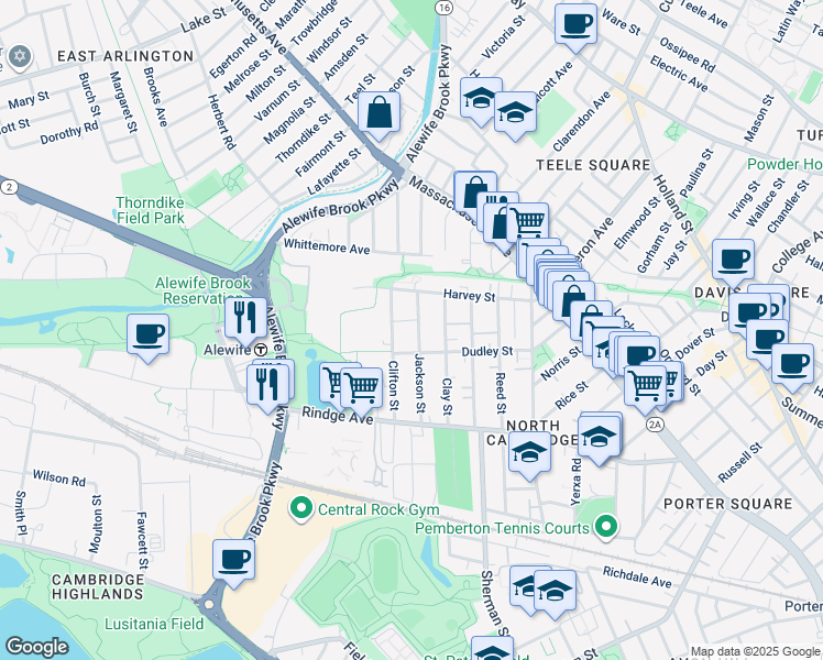 map of restaurants, bars, coffee shops, grocery stores, and more near in Middlesex County