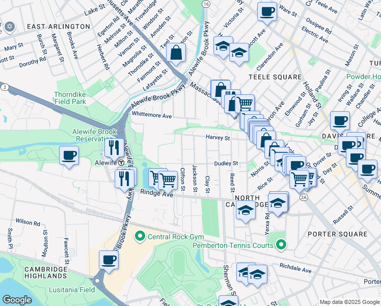 map of restaurants, bars, coffee shops, grocery stores, and more near in Middlesex County