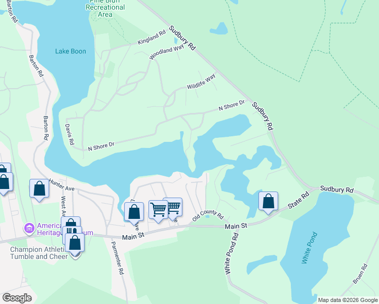 map of restaurants, bars, coffee shops, grocery stores, and more near 29 Hale Road in Stow
