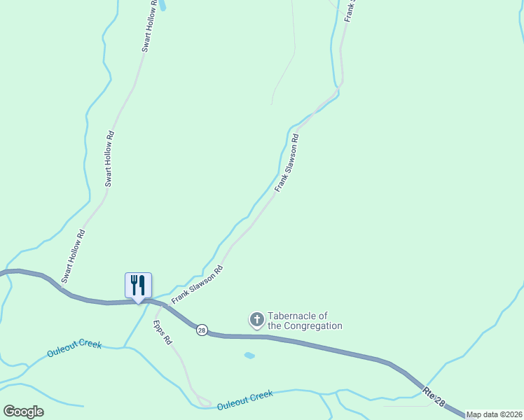 map of restaurants, bars, coffee shops, grocery stores, and more near 411 Frank Slawson Road in Oneonta
