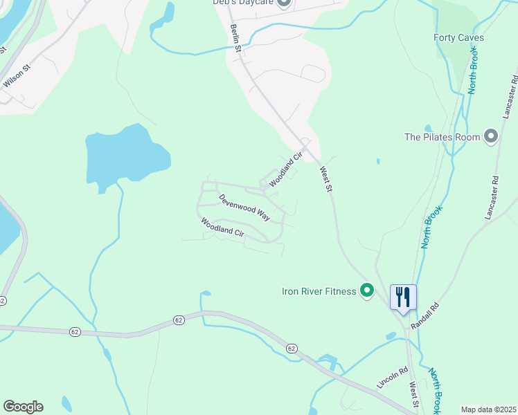map of restaurants, bars, coffee shops, grocery stores, and more near 644 Devenwood Way in Clinton