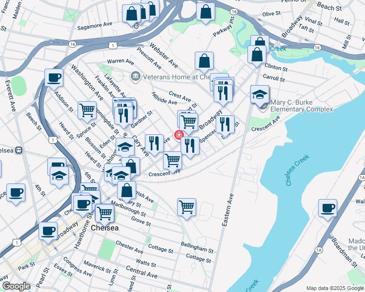 map of restaurants, bars, coffee shops, grocery stores, and more near 778 Broadway in Chelsea