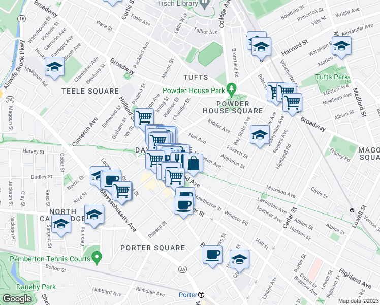 map of restaurants, bars, coffee shops, grocery stores, and more near 208 Morrison Avenue in Somerville