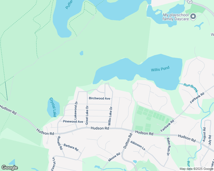 map of restaurants, bars, coffee shops, grocery stores, and more near 77 Willis Lake Drive in Sudbury