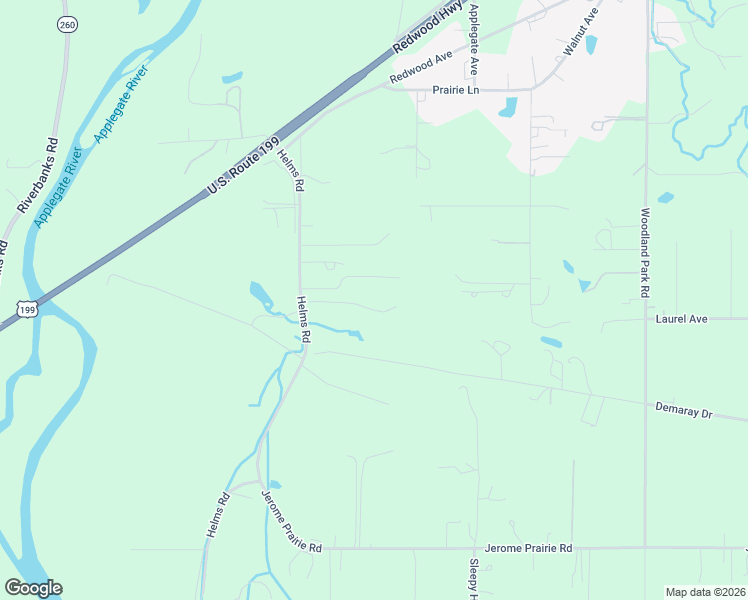 map of restaurants, bars, coffee shops, grocery stores, and more near 3201 Helms Road in Grants Pass