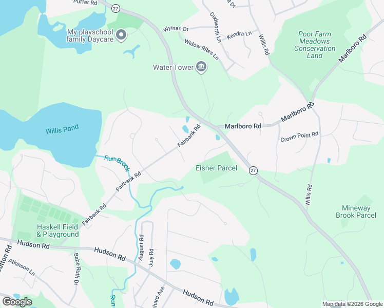 map of restaurants, bars, coffee shops, grocery stores, and more near 6 Twin Meadow Lane in Sudbury