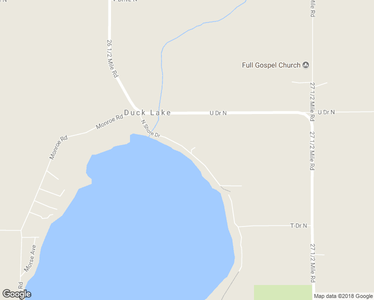 map of restaurants, bars, coffee shops, grocery stores, and more near 581 North Shore Drive in Springport