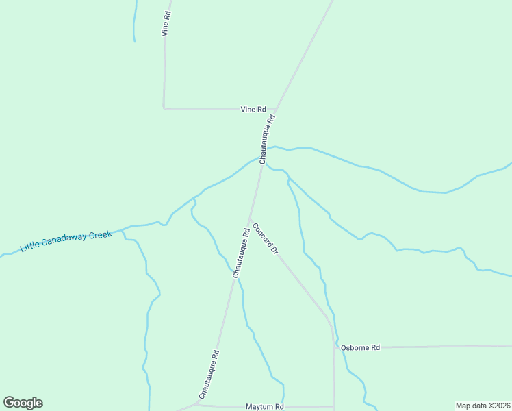 map of restaurants, bars, coffee shops, grocery stores, and more near 9125 Chautauqua Road in Fredonia