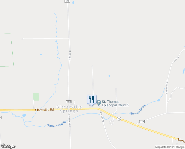 map of restaurants, bars, coffee shops, grocery stores, and more near 26 Fuller Lane in Slaterville Springs