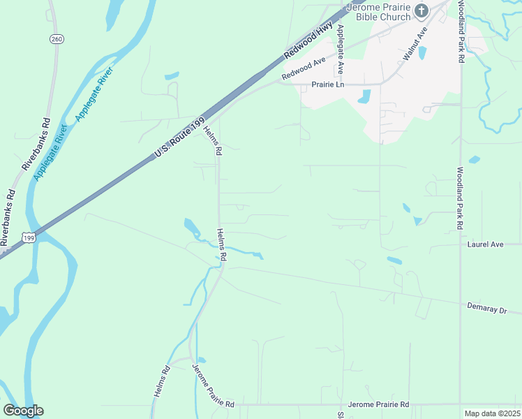 map of restaurants, bars, coffee shops, grocery stores, and more near 3145 Helms Road in Grants Pass