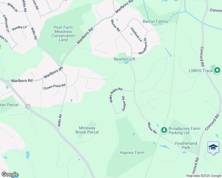 map of restaurants, bars, coffee shops, grocery stores, and more near 41 Canterbury Drive in Sudbury