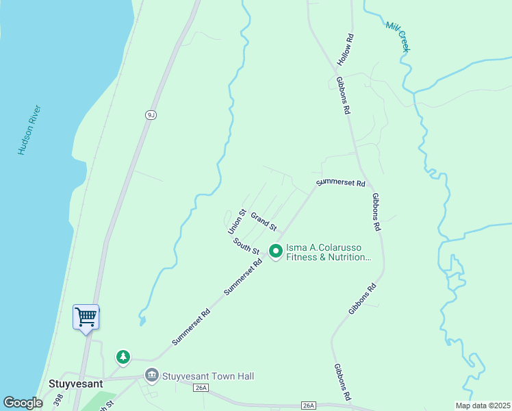 map of restaurants, bars, coffee shops, grocery stores, and more near 155 Summerset Rd in Stuyvesant