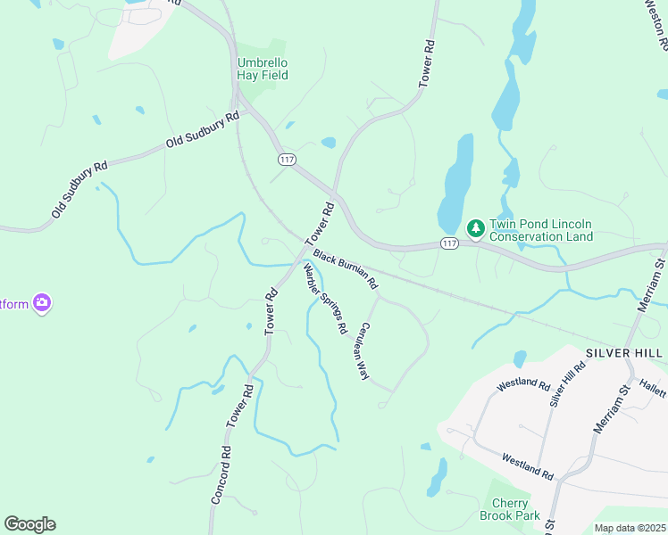 map of restaurants, bars, coffee shops, grocery stores, and more near 319 South Great Road in Lincoln