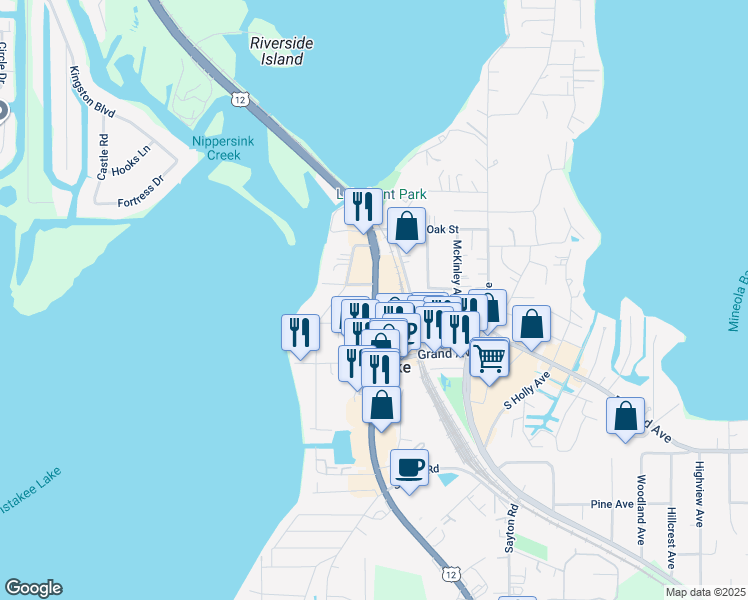 map of restaurants, bars, coffee shops, grocery stores, and more near 31 U.S. 12 in Fox Lake